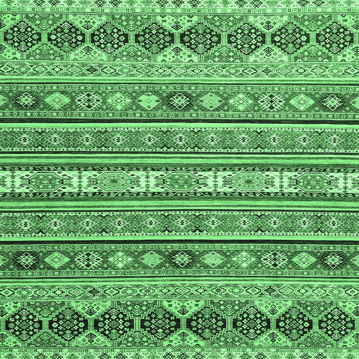 Square Machine Washable Abstract Emerald Green Modern Area Rugs, wshabs2427emgrn