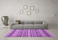 Machine Washable Abstract Purple Modern Rug, wshabs2427pur