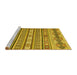 Sideview of Machine Washable Abstract Yellow Modern Rug, wshabs2427yw