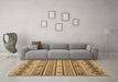 Machine Washable Abstract Brown Modern Rug in a Living Room,, wshabs2427brn