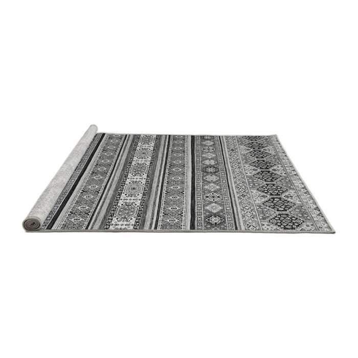 Sideview of Machine Washable Abstract Gray Modern Rug, wshabs2427gry