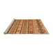 Sideview of Machine Washable Abstract Orange Modern Area Rugs, wshabs2427org