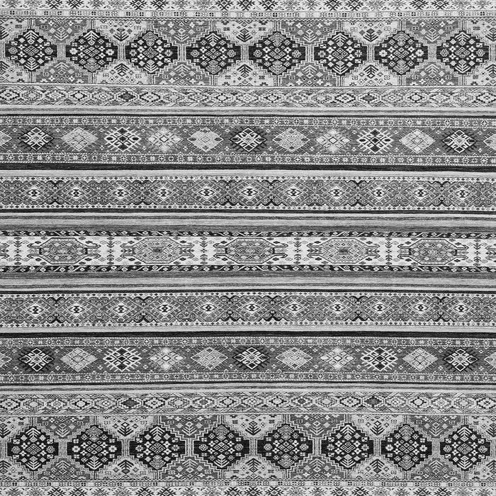 Square Machine Washable Abstract Gray Modern Rug, wshabs2427gry