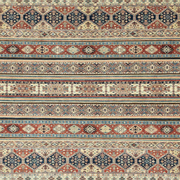 Square Abstract Reddish Brown Modern Rug, abs2427