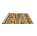 Sideview of Machine Washable Abstract Brown Modern Rug, wshabs2428brn