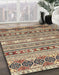 Machine Washable Abstract Sepia Brown Rug in a Family Room, wshabs2428