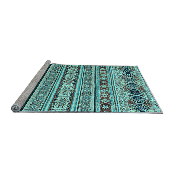Sideview of Machine Washable Abstract Light Blue Modern Rug, wshabs2428lblu