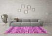 Machine Washable Abstract Pink Modern Rug in a Living Room, wshabs2428pnk