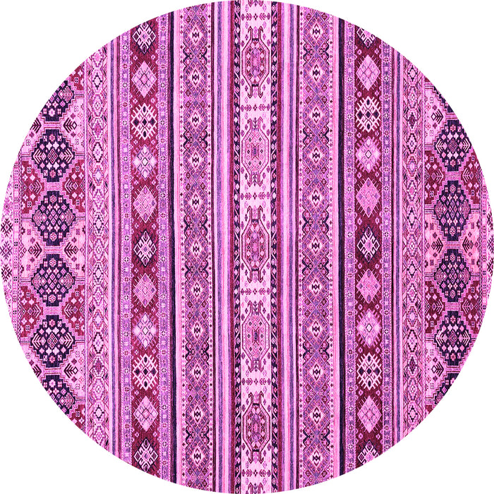 Round Machine Washable Abstract Pink Modern Rug, wshabs2428pnk