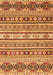 Machine Washable Abstract Orange Modern Area Rugs, wshabs2428org