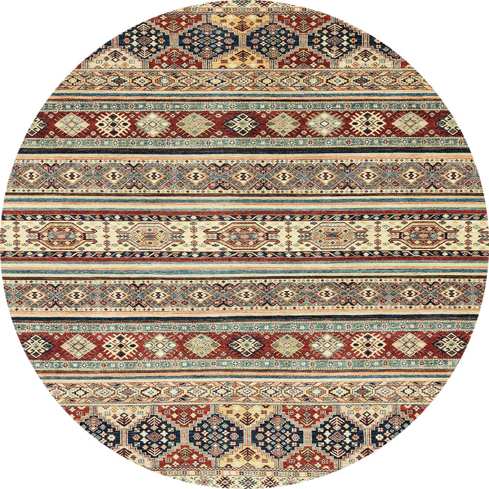 Round Machine Washable Abstract Sepia Brown Rug, wshabs2428