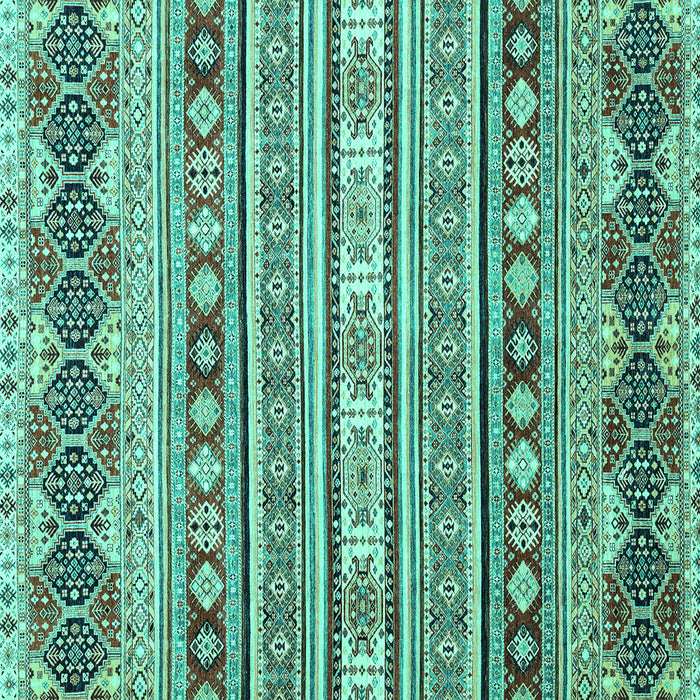 Square Abstract Turquoise Modern Rug, abs2428turq