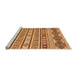 Sideview of Machine Washable Abstract Orange Modern Area Rugs, wshabs2428org