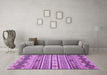 Machine Washable Abstract Purple Modern Area Rugs in a Living Room, wshabs2428pur