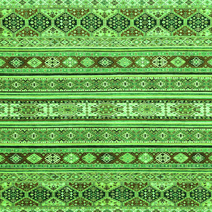 Square Abstract Green Modern Rug, abs2428grn