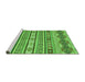 Sideview of Machine Washable Abstract Green Modern Area Rugs, wshabs2428grn