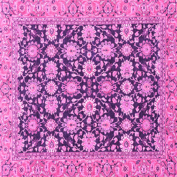 Square Abstract Pink Modern Rug, abs2429pnk