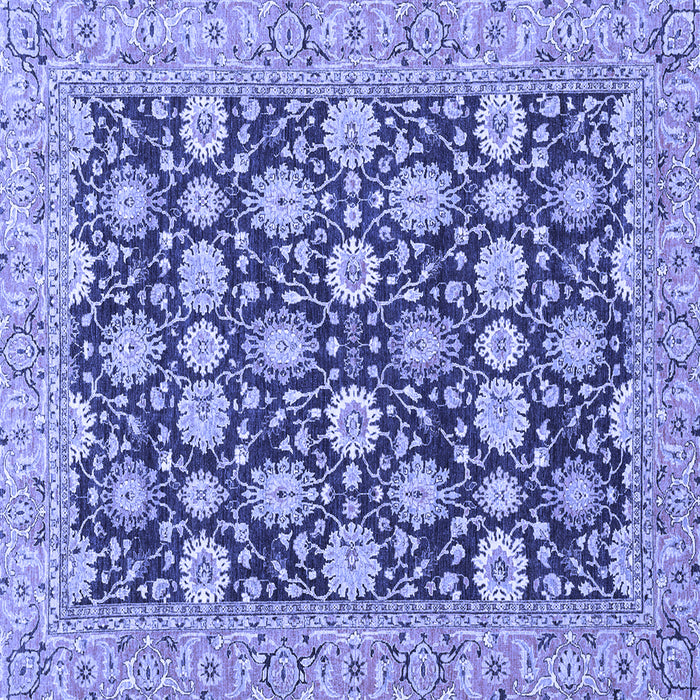 Square Abstract Blue Modern Rug, abs2429blu