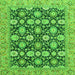 Square Abstract Green Modern Rug, abs2429grn