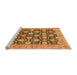 Sideview of Machine Washable Abstract Orange Modern Area Rugs, wshabs2429org