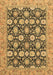 Machine Washable Abstract Brown Modern Rug, wshabs2429brn