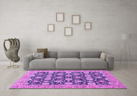 Machine Washable Abstract Purple Modern Rug, wshabs2429pur