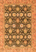 Machine Washable Abstract Orange Modern Area Rugs, wshabs2429org