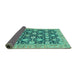 Sideview of Abstract Turquoise Modern Rug, abs2429turq