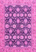 Machine Washable Abstract Pink Modern Rug, wshabs2429pnk