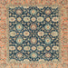 Square Abstract Brown Modern Rug, abs2429