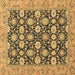 Square Machine Washable Abstract Brown Modern Rug, wshabs2429brn