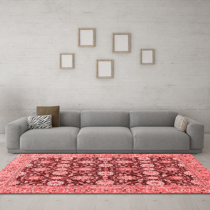Modern Red Washable Rugs