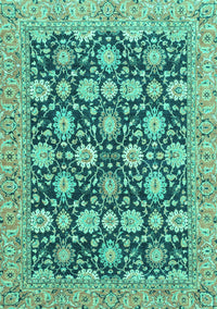 Abstract Turquoise Modern Rug, abs2429turq