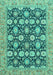 Abstract Turquoise Modern Rug, abs2429turq