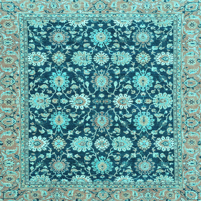 Square Abstract Light Blue Modern Rug, abs2429lblu