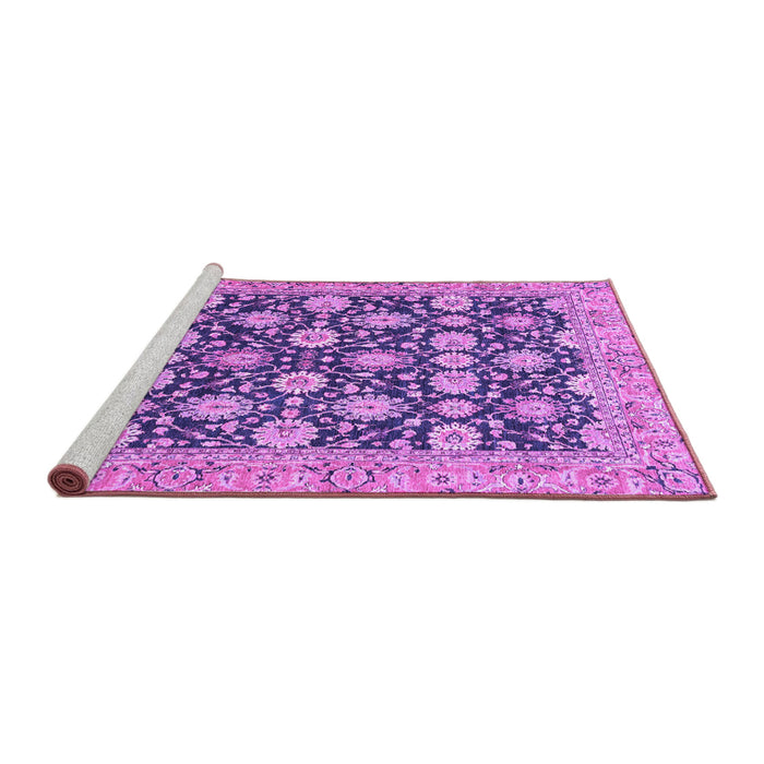 Sideview of Machine Washable Abstract Purple Modern Area Rugs, wshabs2429pur