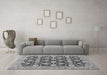 Machine Washable Abstract Gray Modern Rug in a Living Room,, wshabs2429gry