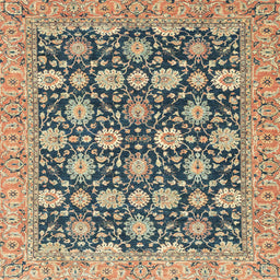 Square Machine Washable Abstract Brown Sugar Brown Rug, wshabs2429