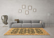 Machine Washable Abstract Brown Modern Rug in a Living Room,, wshabs2429brn