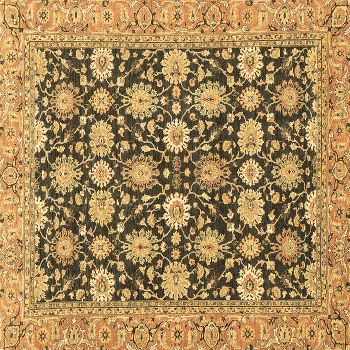 Square Abstract Brown Modern Rug, abs2429brn