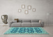 Machine Washable Abstract Light Blue Modern Rug in a Living Room, wshabs2429lblu