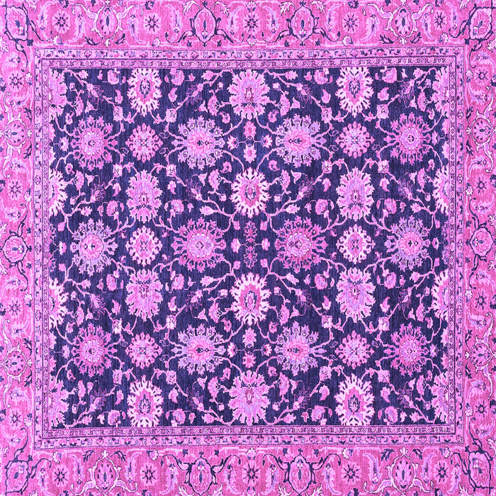 Square Machine Washable Abstract Purple Modern Area Rugs, wshabs2429pur