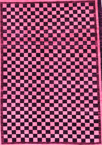 Checkered Pink Modern Rug, abs242pnk