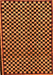 Machine Washable Checkered Orange Modern Area Rugs, wshabs242org