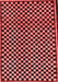 Checkered Red Modern Area Rugs