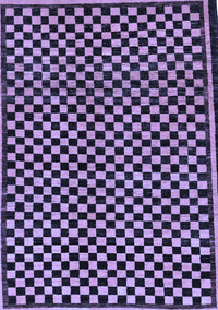 Checkered Blue Modern Rug, abs242blu