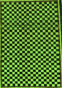 Checkered Green Modern Rug, abs242grn