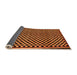 Sideview of Checkered Orange Modern Rug, abs242org