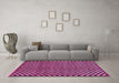 Machine Washable Checkered Purple Modern Area Rugs in a Living Room, wshabs242pur