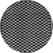 Round Checkered Gray Modern Rug, abs242gry